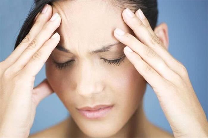 Headache with cervical osteochondrosis
