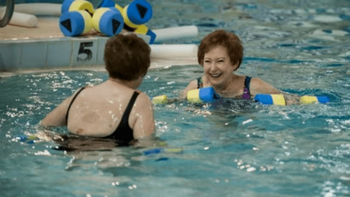 The pool is recommended for everyone and always